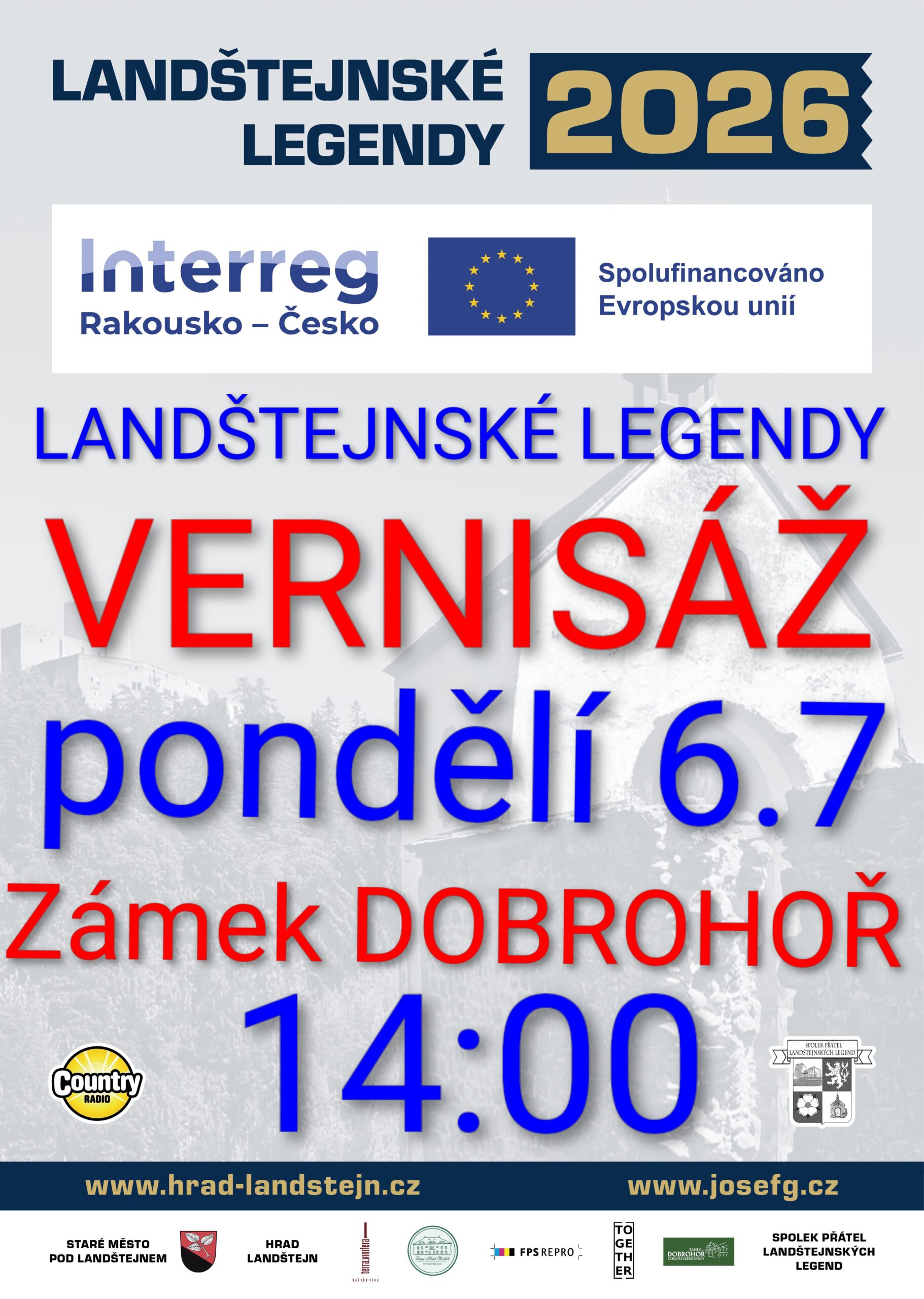 Vernisáž expozice LANDŠTEJNSKÉ LEGENDY na Zámku DOBROHOŘ, vystoupení Swing tria